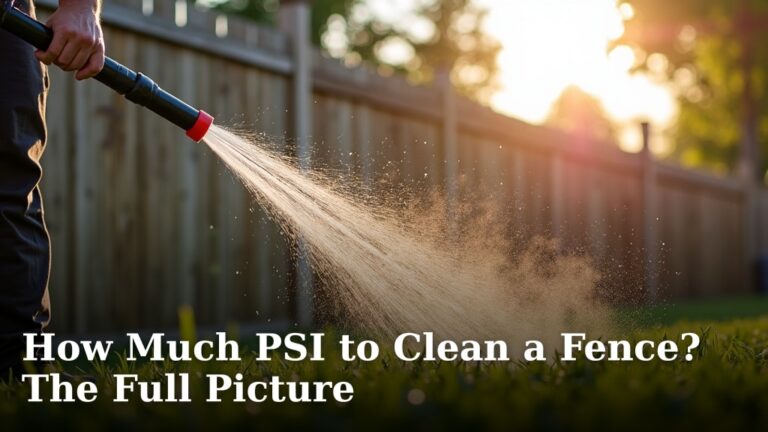 How Much PSI to Clean a Fence? The Full Picture
