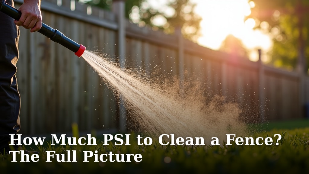 How Much PSI to Clean a Fence? The Full Picture