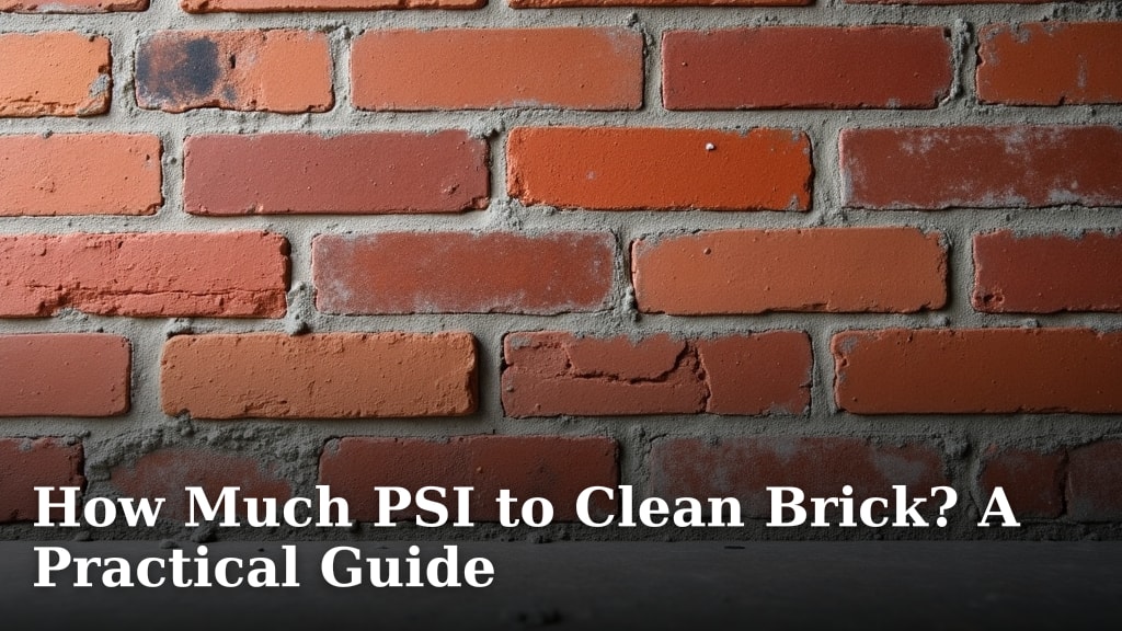 How Much PSI to Clean Brick? A Practical Guide