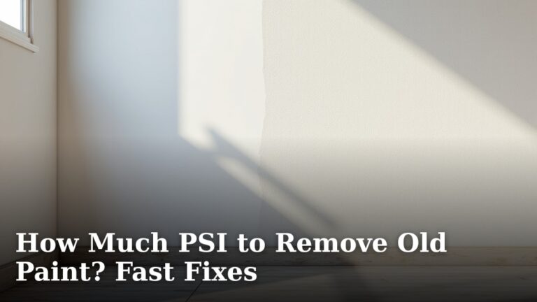 How Much PSI to Remove Old Paint? Fast Fixes