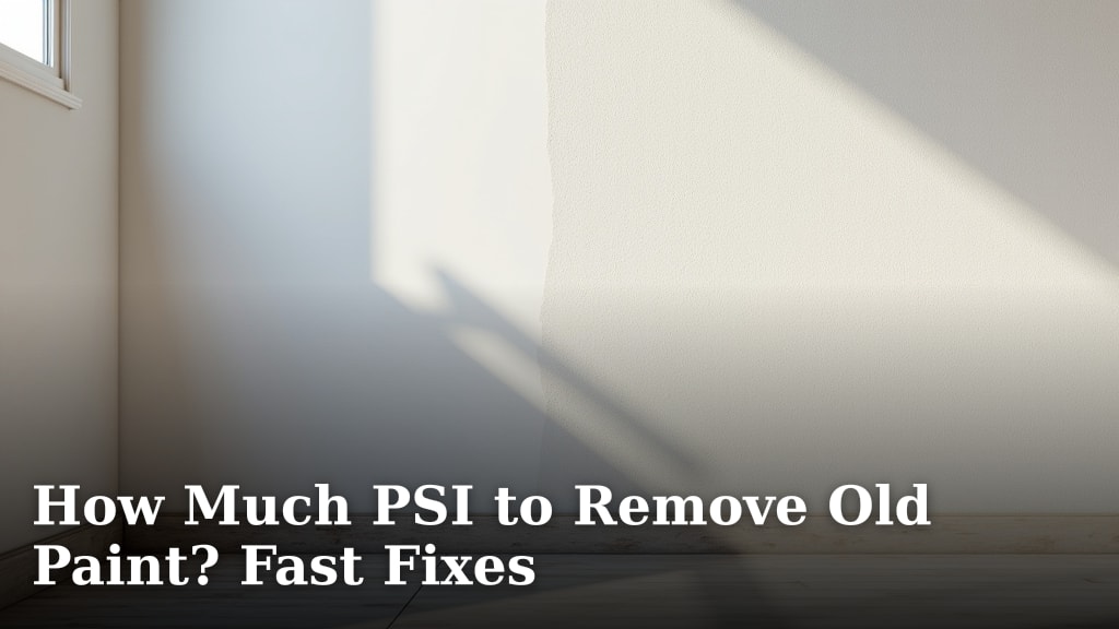 How Much PSI to Remove Old Paint? Fast Fixes