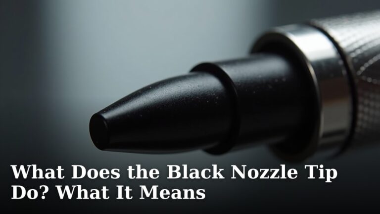 What Does the Black Nozzle Tip Do? What It Means