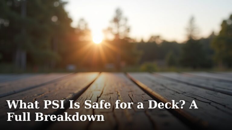 What PSI Is Safe for a Deck? A Full Breakdown
