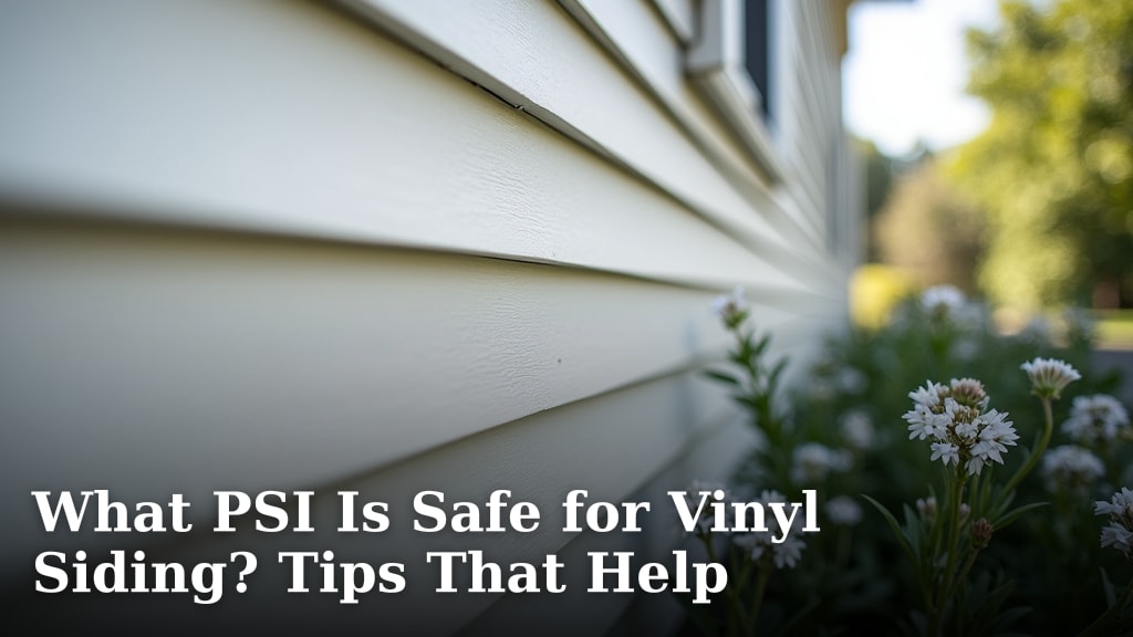 What PSI Is Safe for Vinyl Siding? Tips That Help