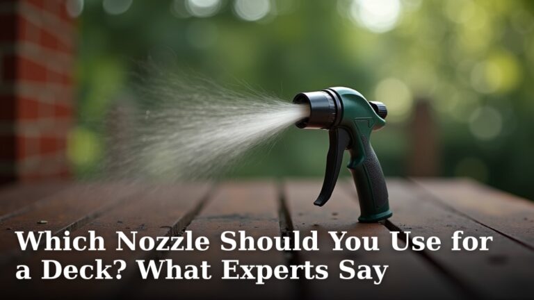 Which Nozzle Should You Use for a Deck? What Experts Say