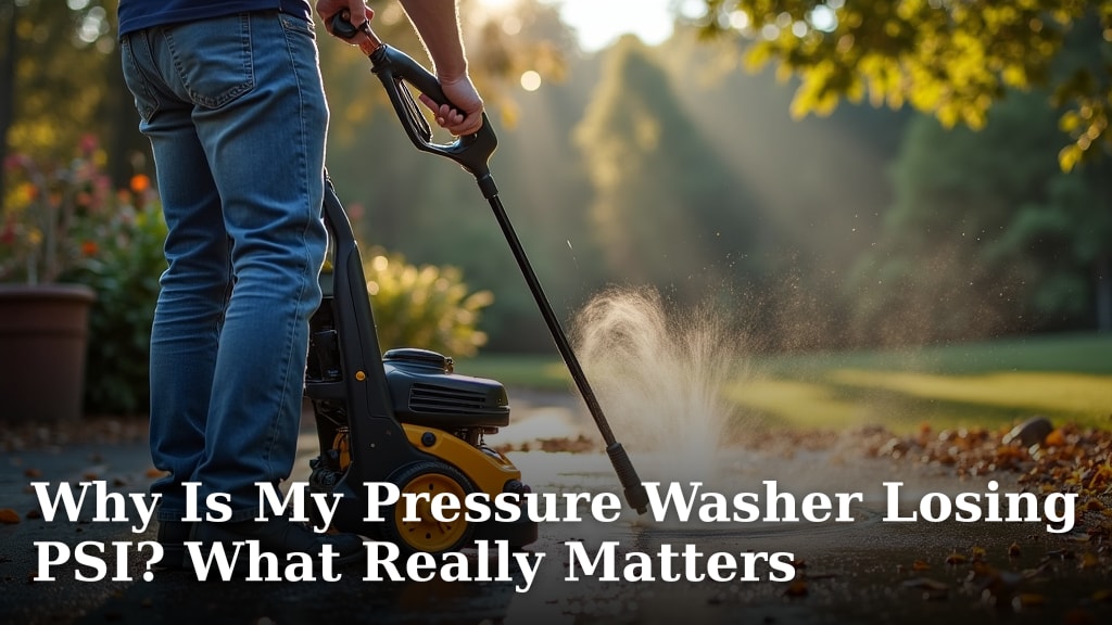 Why Is My Pressure Washer Losing PSI? What Really Matters