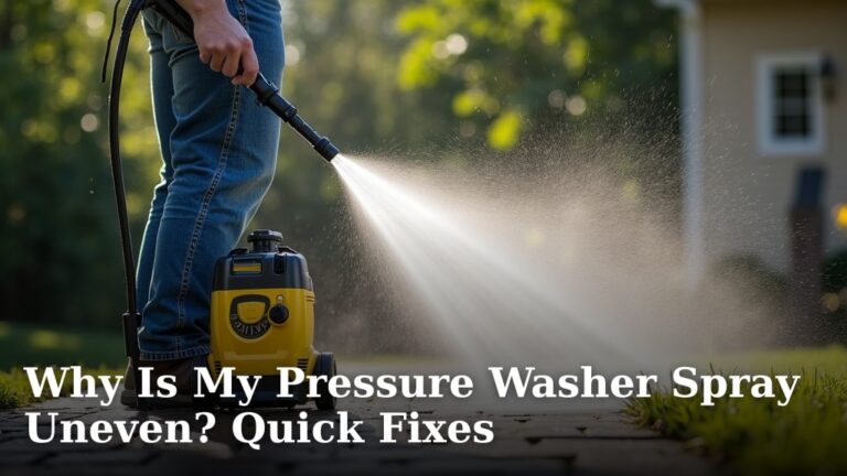 Why Is My Pressure Washer Spray Uneven? Quick Fixes
